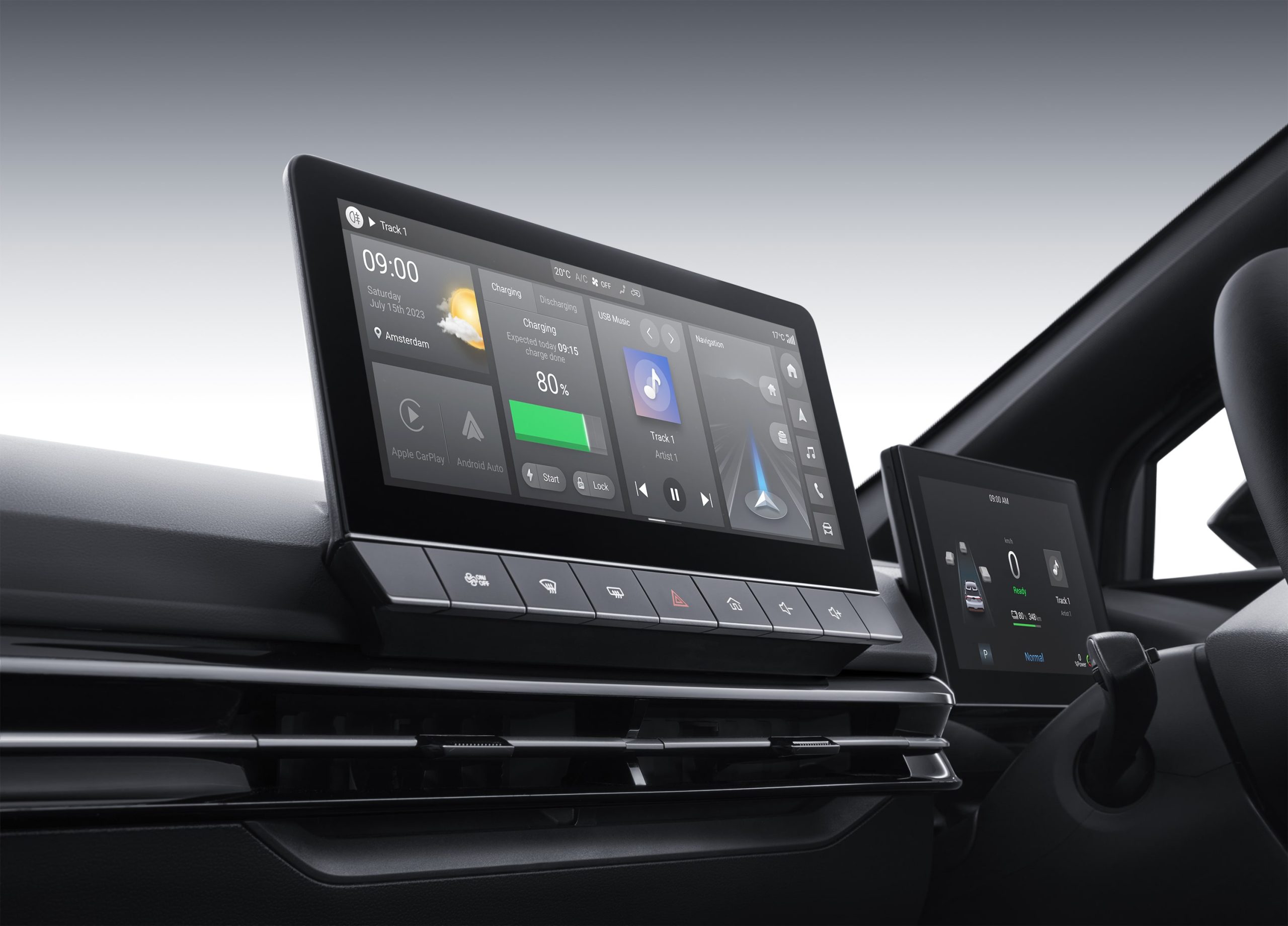 Image of MG 4 EV floating infotainment touchscreen
