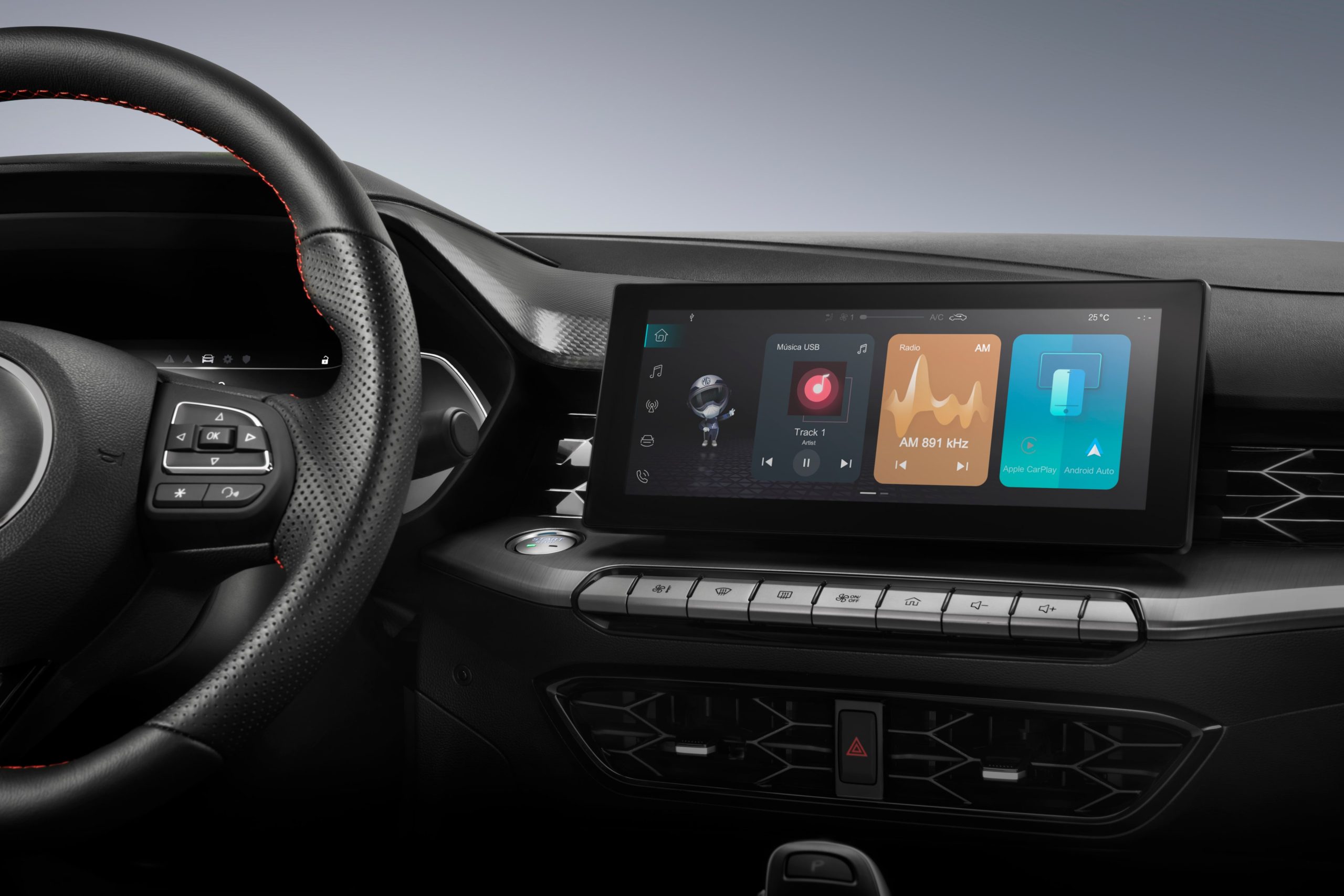 Image of the MG GT's 10-inch Touchscreen Infotainment System