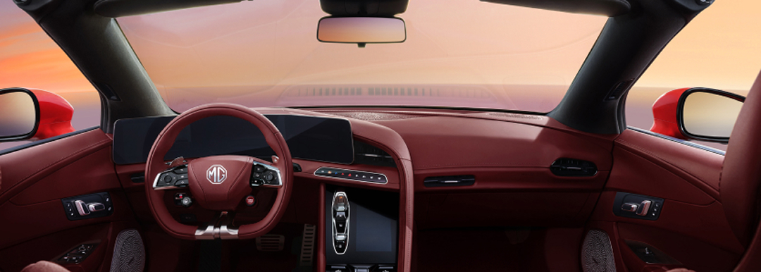 Cabin of a MG Cyberster EV