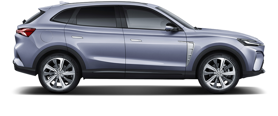 Image of a metallic white MG Marvel R