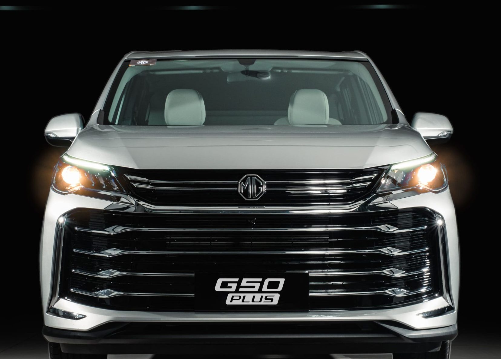 Image of front view of a silver MG G50 Plus.