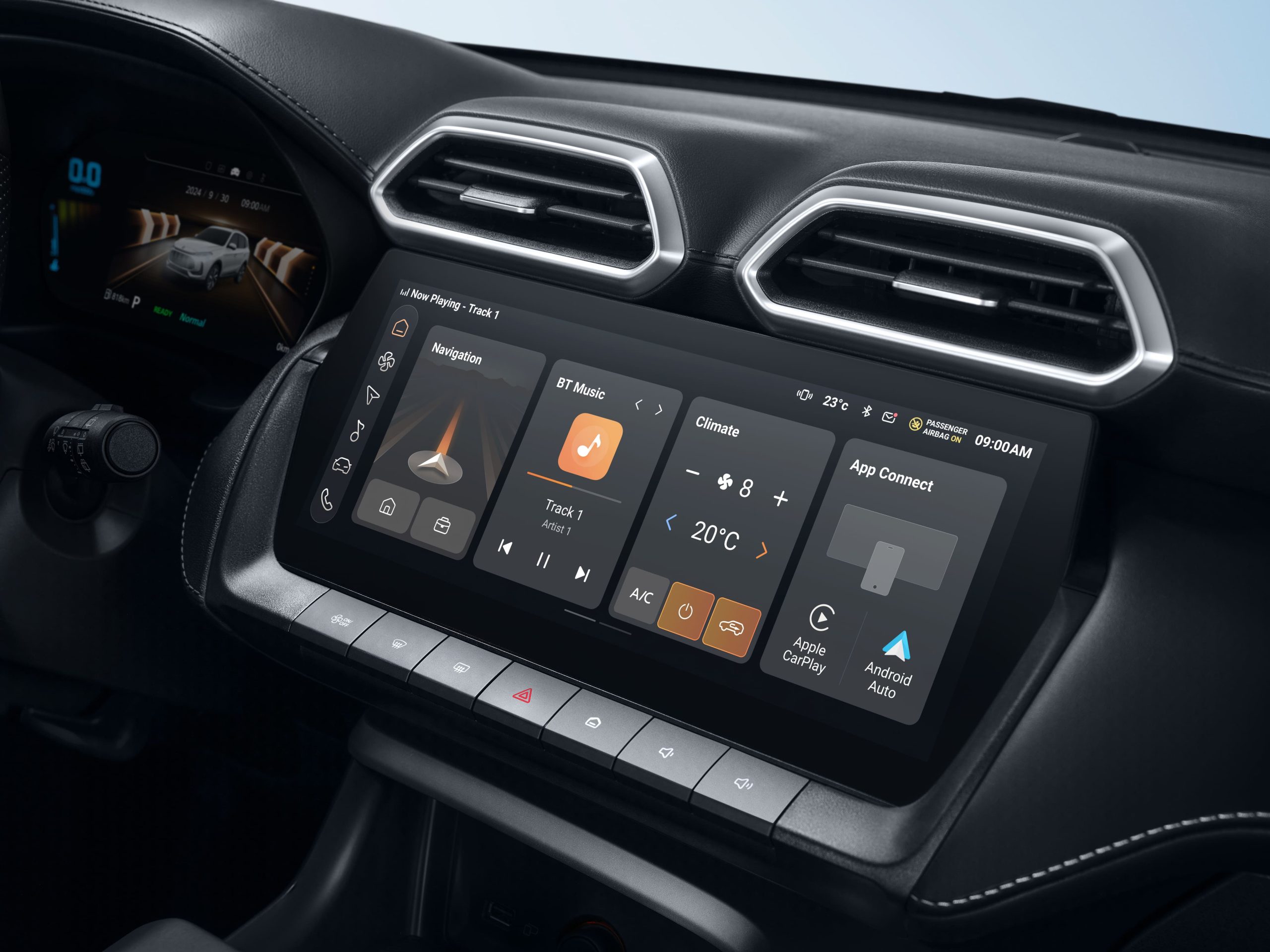 MG ZS 12.3-inch Touchscreen Infotainment System with Apple Car Play and Android Auto