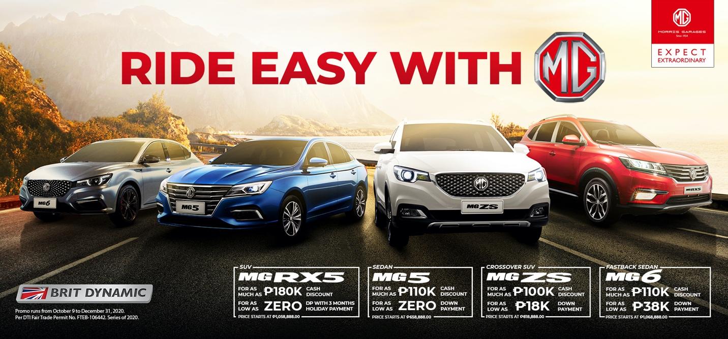 RIDE EASY WITH MG AND AVAIL OF GREAT DEALS ON MG CARS UNTIL DECEMBER 31
